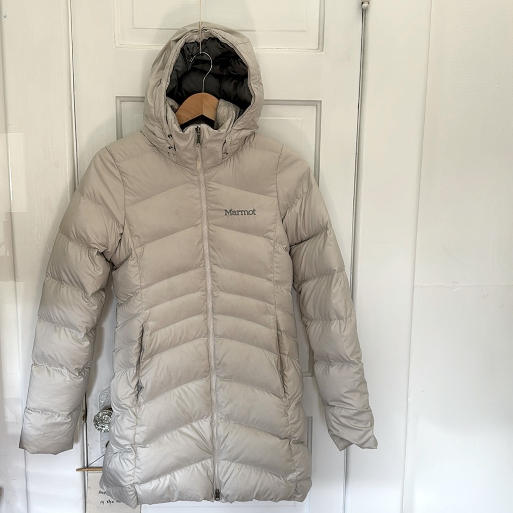 Marmot down jacket with removable hood